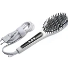 High Quality Ionic Ceramic Hair Straightener Brush Electric Hair Styling Brush Customs Hair Flat Iron