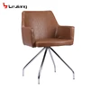 Free Sample Modern Legs Brushed Full Gold Contemporary Grey Hugo Stainless Steel Dining Chair