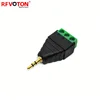 CE FCC ROHS 2.5mm CCTV DC Power Audio Male Stereo Sound Track Socket Solderless Connector DIY Screw Lock