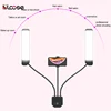 Double arms makeup ring light for Camera, LED ring light with tripod stand and Phone Holder 5600k ringlight for photography