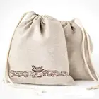 Eco Friendly Cotton Bread Bags Gift Sandwich Bag Dust Reusable Grocery Food Coffee Storage Bags With Drawstring
