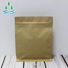 Packaging Packing Zipper Zip Lock Instant Sachets Pouches Kraft Paper Ziplock Coffee Bags With Zipper