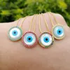 seashell eye necklace rainbow stone jewelry