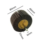 Abrasives Tools 80*40*6mm Grit 240# Mop Flap Wheel For Polishing & Buffing & Sanding