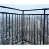 Square Pipe Balcony Rail Outdoor Wrought Iron Railings