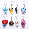 Korea Kpop Bt21 rubber keychain Anime 3D kpop BTS keychain