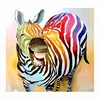 Popular Modern Handpainted Colorful Happy Zebra Abstract Canvas Painting for Sale