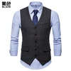 Latest Suit Styles Checked Pattern Polyester Waist Coat For Mens Business