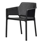 outdoor furniture Competitive modern design high back polypropylene garden stackable plastic chair with arms