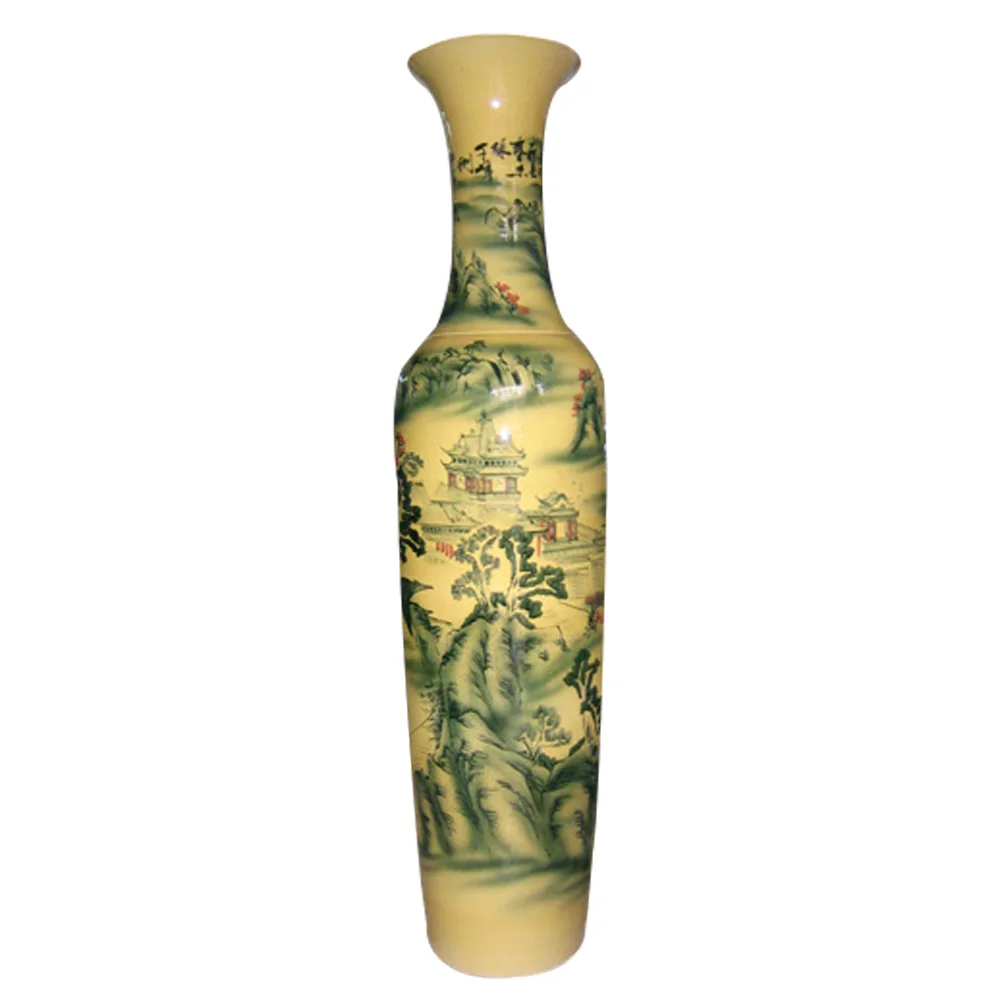 Роскошные ручной работы керамика товары для дома пол большой цветок вазы современный формы