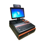 Cheap POS System All In One Terminal Machine 15.6 inch Electronic Cash Register Printer POS Cash Drawer Systems