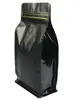 Stand Up Bag Roasted Custom OEM Printing Craft Doypack Detox Tea Packaging Bags flat bottom Drip coffee package black