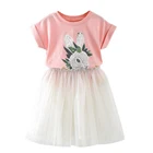 Mudkingdom girls summer boutique children's Easter rabbit clothing sets