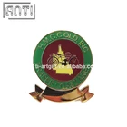 Gold metal hard enamel craft football club brooches for men