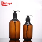 Skincare 300ml 500ml round pet plastic Boston bottle for shampoo
