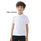Children Custom Export Organic Cotton T-Shirt White Plain Blank Printing Boys Polo Tshirt For Kids