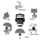 VGEET adjustable hot shoe video camera dslr monitor mount for led video light smartphone tripod microphone