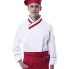 long sleeve executive chef uniform buttons Japanese chef coat jacket uniform