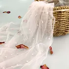 2019 new 20 colors stock pink nylon soft tulle pearl fabric