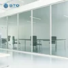Safety 12mm silk screen printing tempered office partition glass price