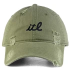 2019 fashion New Curve Brim Soft Textile Gold Custom Embroidery Distressed Dad Hats,Dad Cap,dad hat distressed