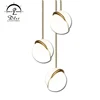 Modern Latest Design hotel round Acrylic Ball Hanging Lamp gold iron e27 Chandelier