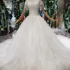 HTL382 wedding gowns wholesaler robe de marie lace tassel wedding dress bridal dress real