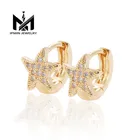 2019 new star design simple gold plated small earring for women