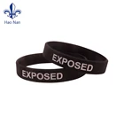 Factory direct sales eco-friendly fashion engraved flower silicone bracelet custom logo
