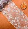 White Butterfly Pattern Cotton Nylon Embroidery Lace Trim For Sock