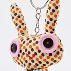 Wholesale 2019 new design button eyes keychain mini animal toy plush toys keychain