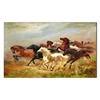 Animal modern printing oil painting picture living room wall decoration Running 8 Horses Canvas Art Painting