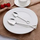 Japanese and Korean style spade stainless steel fork and spoon