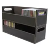 Leather CD Storage Box with Powerful Magnetic Opening CD Tray Holds 40 CD Cases