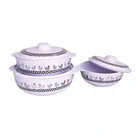 3PCS 9 inch High quality plastic round melamine handled mixing soup bowl with lid