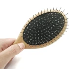 2018 Selling Wooden Cushion Bristles Detangling Rectangle Paddle Natural Wood Bristle Hair Brush