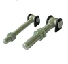 Adjustable gate hinge with two plates and long bolt