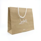 New promotion custom brown kraft paper shopping bag printing