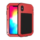 Love mei Waterproof Shockproof Silicone Metal Phone Cover For iPhone XS Max Case
