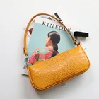 hot sale 2019 fashion genuine crocodile leather baguette shoulder bags cheap handbag guangzhou handbag market
