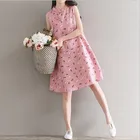 Wholesale summer sleeveless floral chinese style lady dress