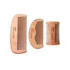 QS brand classic wholesale handmade private label wooden beard comb custom beard comb wooden hair comb