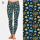Women sexy high waist leggings moq wholesale custom candle printed yoga pants 230gsm double brushed milk silk leggin