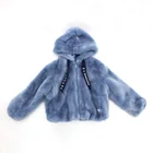 Myfur wholesale faux short fur jackets kids girls winter warm coat