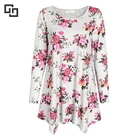 Women's Long Sleeves Floral Tunic Top Nightgowns