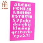 Pink Color Kids Art Painting PP plastic Drawing Stencil Template for Scrapbook