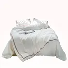 Solid bed sheet set bamboo cotton bed linen