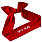 Popular Embroidered Headband Dri Fit Sports Sweat Satin Head Tie