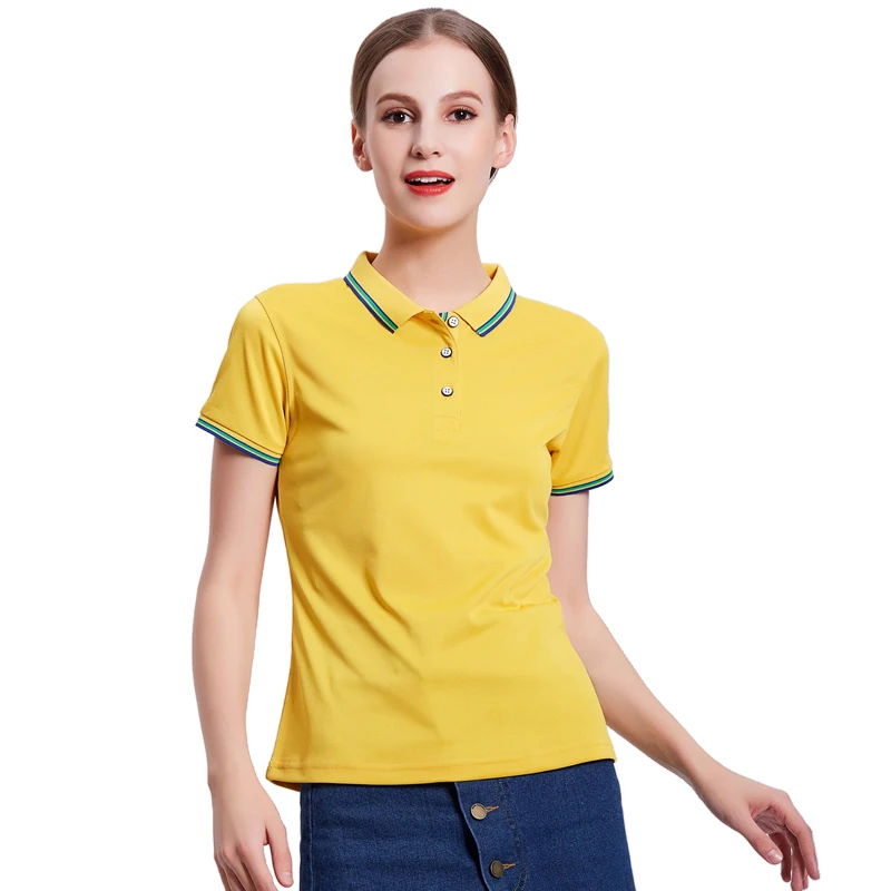 ladies printed polo shirts