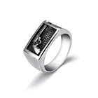 Wholesale Fashion Punk Style 316L Stainless Steel Vintagse Silver plated Pistol Style Men Jewelry Ring